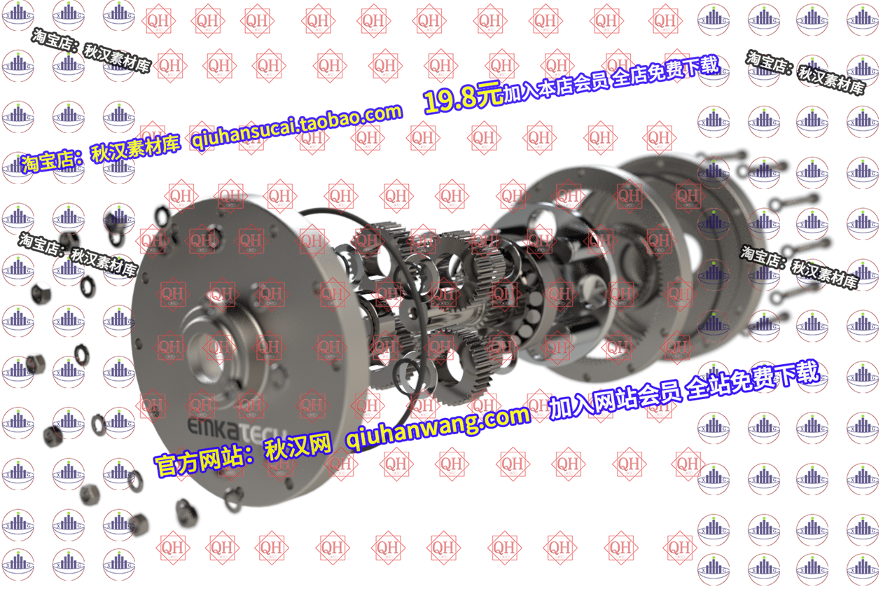 Planetary gear concept行星齿轮传动3D数模图纸 Solidworks设计
